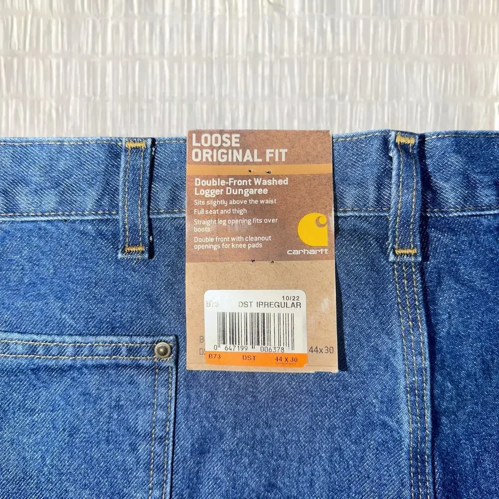 Vintage Carhartt Blue Carpenter Dungaree Jeans - Men’s Size 44 x 30